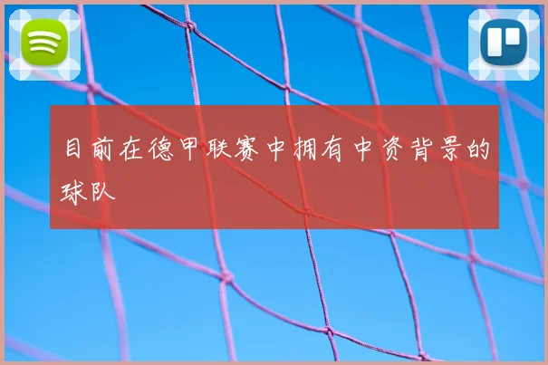 目前在德甲联赛中拥有中资背景的球队